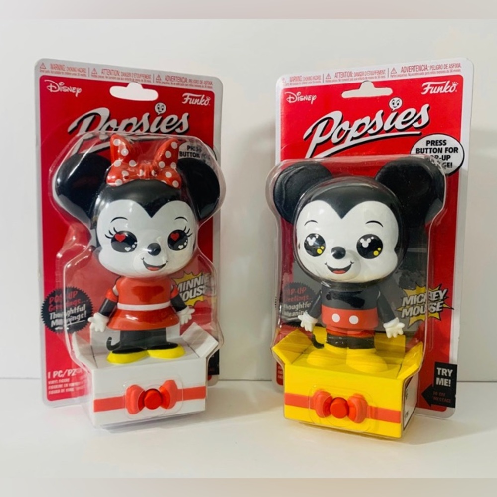 🆕 Funko Popsies Disney Minnie Mouse & Mickey Mouse Vinyl Collectible Set